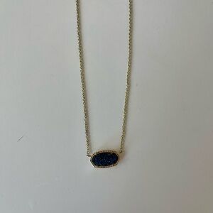 Kendra Scott Gold Elisa Navy Pendant Necklace